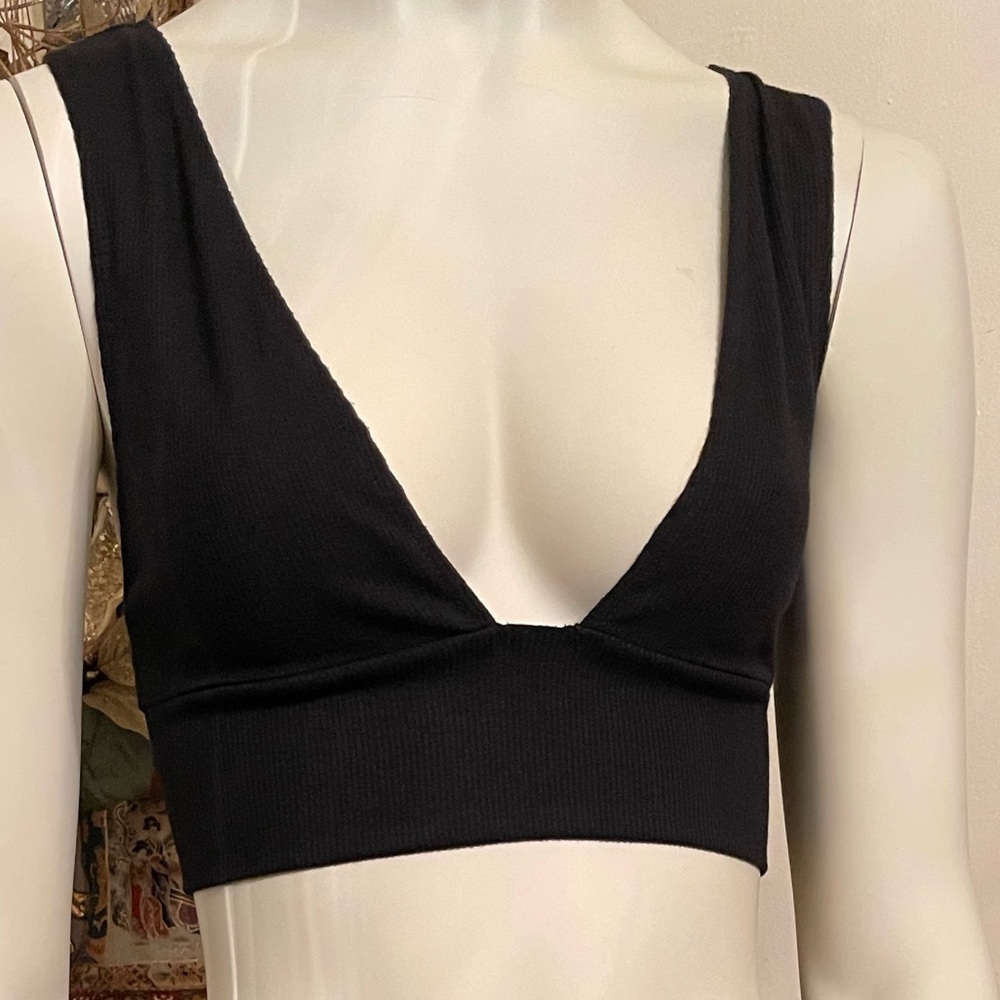 SHEIN ICON Plunging Neck Crisscross Back Crop Tank Top.